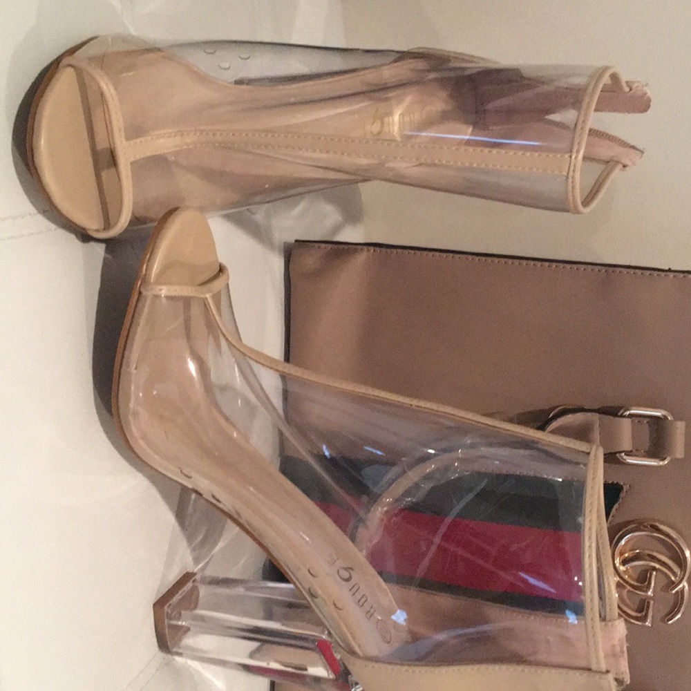 Clear Heels size 10